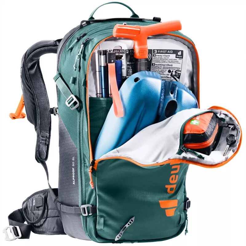 Deuter Alproof 30 SL Avalanche Backpack - Czarny/Green Denim