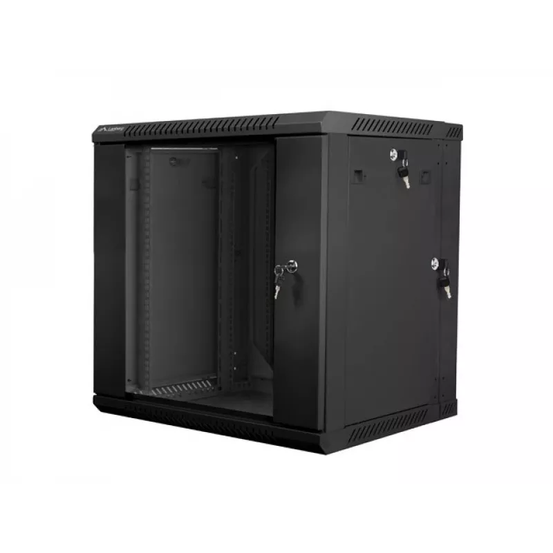 Szafa wisząca 12U 19 cali LANBERG 600x600 mm Czarna