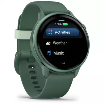 Smartwatch GARMIN vívoactive 6 – zegarek sportowy, koperta aluminiowo-polimerowa 42 mm, wyświetlacz AMOLED 1,2 cala, GPS, 5 ATM, optyczny pulsometr, SpO2, 8 GB, zielony