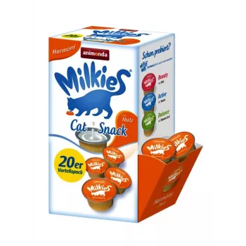 Płynny przysmak mleczny animonda Harmony ANIMONDA Milkies Zestaw 20 x 15 g dla kotów dorosłych, smak mleczny, płynny