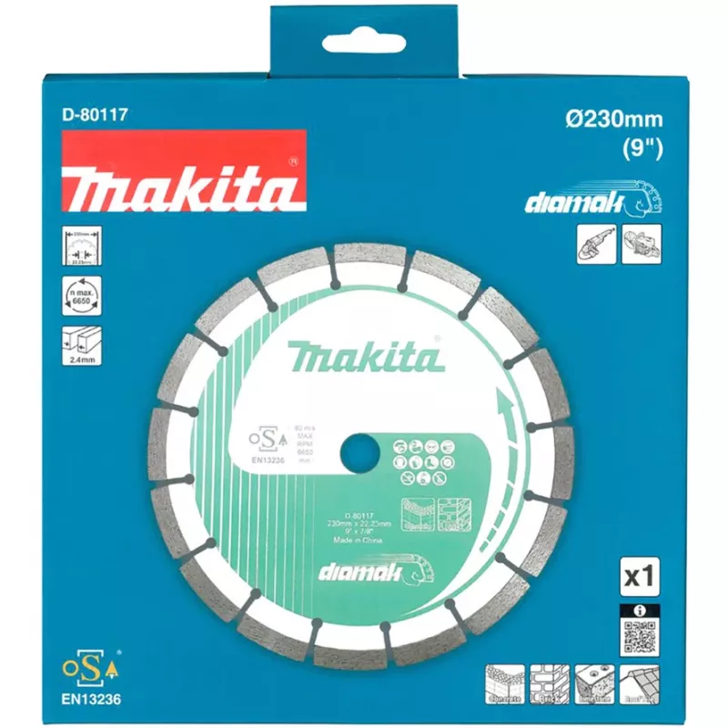 Tarcza diamentowa Makita D-80117 do cięcia, 230x22,23 mm