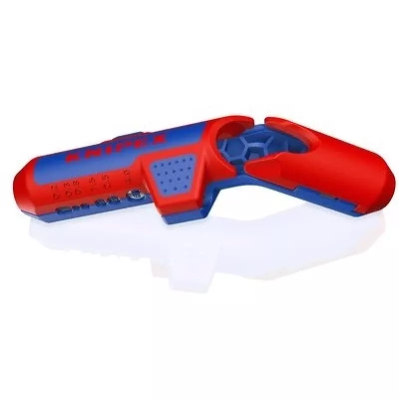Narzędzie do zdejmowania izolacji Knipex ErgoStrip PV 16 95 03 do kabli PV, regulowany ogranicznik, ergonomiczna rękojeść
