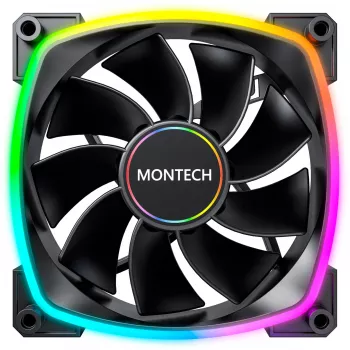 MONTECH RX140 PWM 140mm ARGB Reverse Blade wentylator obudowy - czarny
