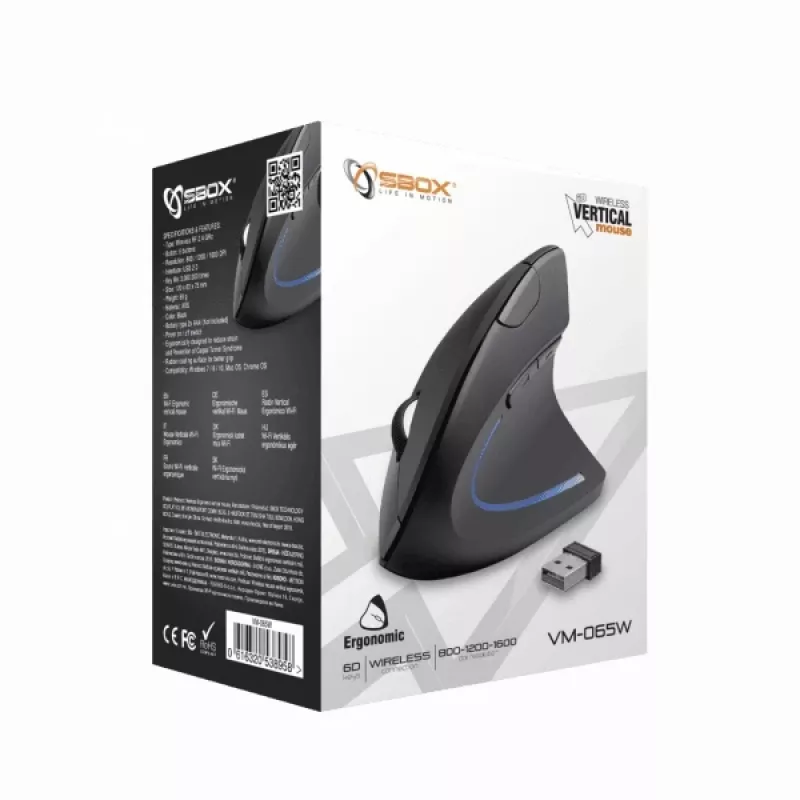 Sbox VM-065W Mysz pionowa