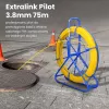 Extralink Rodder 3.8mm 75m | Pręt do przeciągania kabli | Włókno szklane FRP, śr. 3.8 mm, długość 75 m, żółty