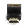 Zmieniacz płci HDMI GEMBIRD A-HDMI90-FML, HDMI na HDMI, adapter kątowy 90°, czarny
