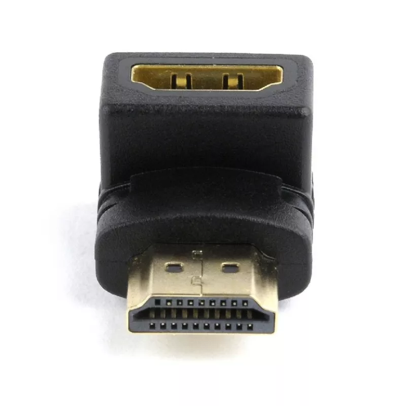 Zmieniacz płci HDMI GEMBIRD A-HDMI90-FML, HDMI na HDMI, adapter kątowy 90°, czarny