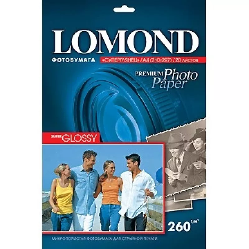 Papier fotograficzny Lomond Premium 260 g/m² A4 Super Glossy, 20 arkuszy