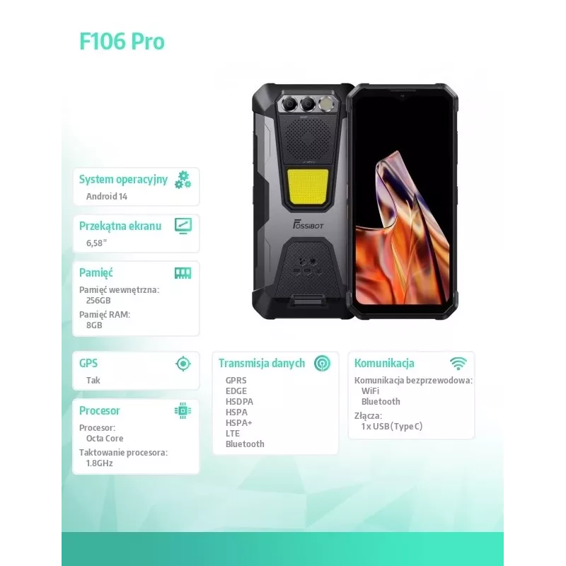 Smartfon FOSSiBOT F106 Pro czarny