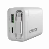 Ładowarka CANYON OnCharge 65RC z wbudowanym kablem USB-C 65W, 1x PD, 1x QC, wtyczka EU, biała