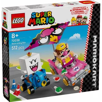 Zestaw klocków konstrukcyjnych LEGO 72038 Super Mario Mario Kart Wario King Buu Huu – figurki postaci i elementy toru