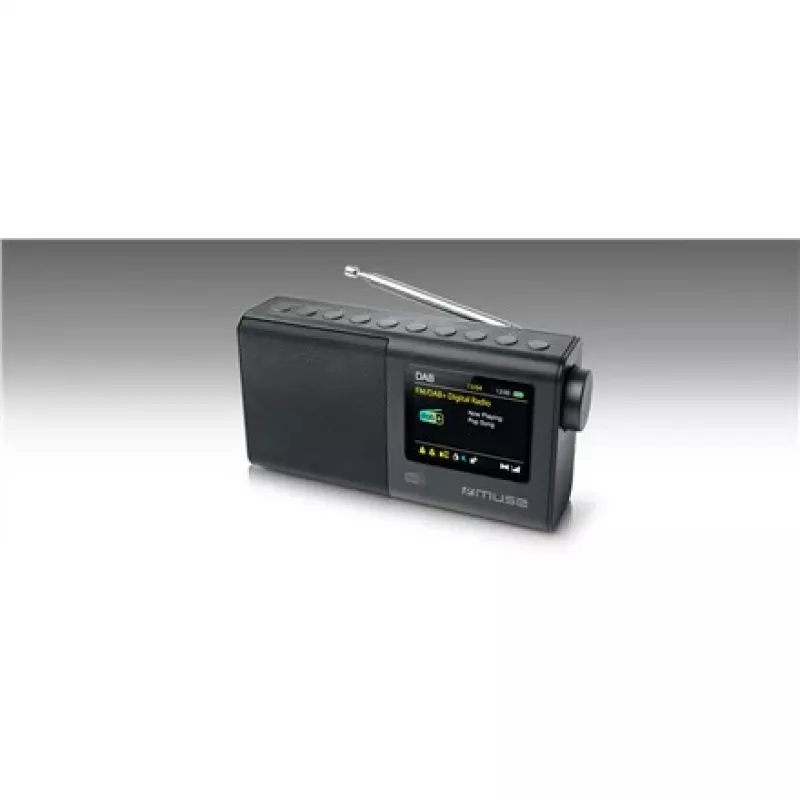 Przenośne radio muse M-117 DB — DAB/DAB+/FM, 3W RMS, 2,8 cala TFT, antena zewnętrzna, gniazdo 3,5 mm, 0,3 kg, czarne