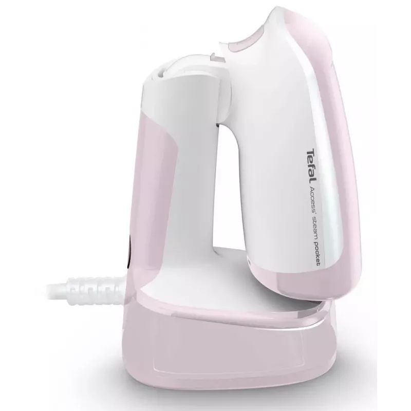 Parowy steamer ręczny Tefal DT3050, 1300 W, 20 g/min pary, zbiornik 0,12 L, przewód 2,6 m, różowy