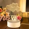 Lampka nocna Extralink HOME 3D Iluzja Optyczna Cztery Serca USB lampka nocna