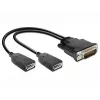 Przejściówka wideo DeLOCK 65354 DMS na 2 x DisplayPort Czarny