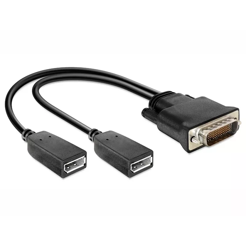 Przejściówka wideo DeLOCK 65354 DMS na 2 x DisplayPort Czarny