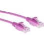 ACT różowy 2 metry LSZH U/UTP CAT6 cienki kabel krosowy do centrów danych, bezzaczepowy ze złączami RJ45