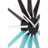 NeXtime zegar 3051bl Nova, Ø50 cm, ścienny, czarno-niebieski