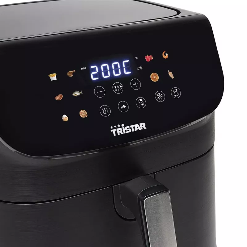 Frytkownica beztłuszczowa Tristar FR-9073 — Pojedyncza 9 L, 1800 W, dotykowy LED, czarna, min 30 °C