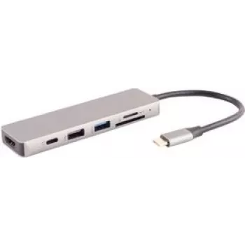 Stacja dokująca do laptopa S/CONN 14-05027 USB 3.2 Gen 1 Typ-C szary