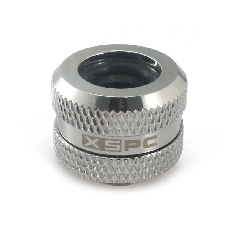 Złączka XSPC G1/4 do twardej rurki 14 mm, chrom - 8 sztuk