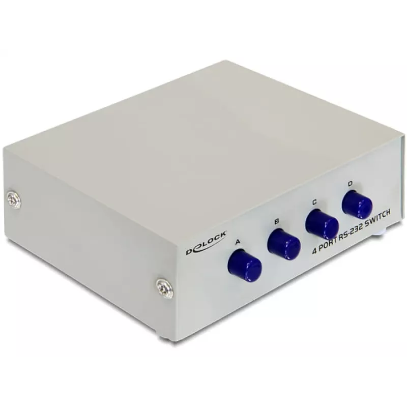 DeLOCK 87589 4-portowy ręczny przełącznik szeregowy RS-232