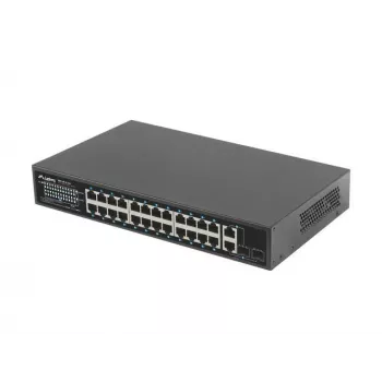 Przełącznik Lanberg 24x 100MB DSP+/2x Combo Rack 19 360W V2