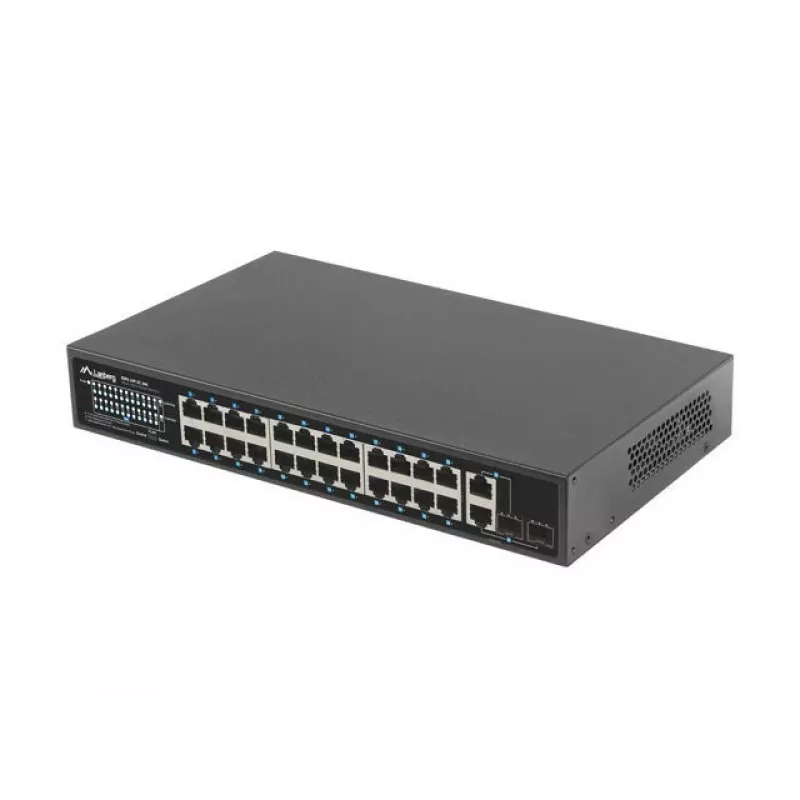 Przełącznik Lanberg 24x 100MB DSP+/2x Combo Rack 19 360W V2