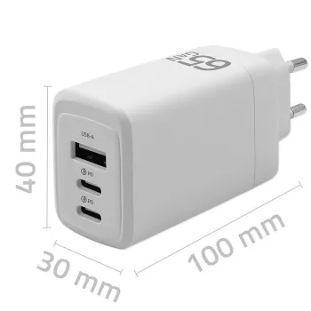 Ładowarka GaN QOLTEC 51822 65 W 2×USB-A 2×USB-C