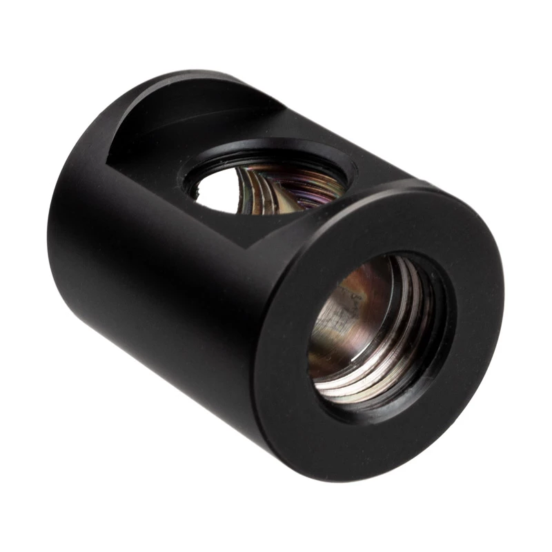Złączka EKWB EK-Quantum Torque Splitter 3F T — Mosiądz, Czarna, Wysokość 28 mm