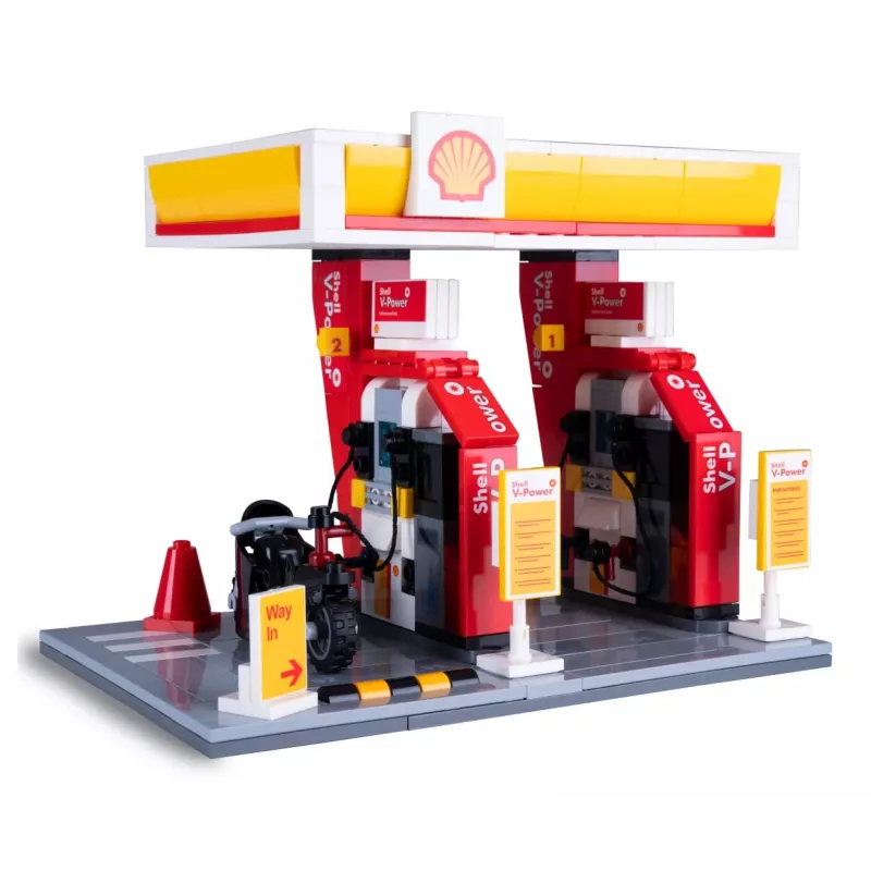 Model stacji benzynowej Jamara CaDA Shell 402858 ze szczegółowym projektem