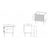 Komplet szafek nocnych cama meble ONDA 2 szt. 50×40×wys.54 cm, zielone, MDF/płyta wiórowa, rama 16 mm
