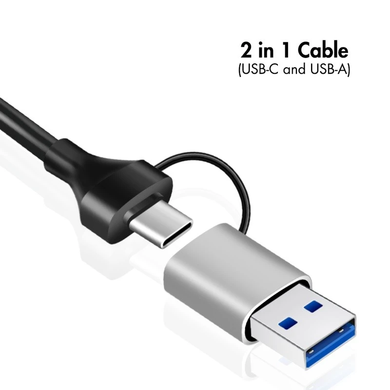 Adapter Ethernet USB-A/-C do 2,5G, szary