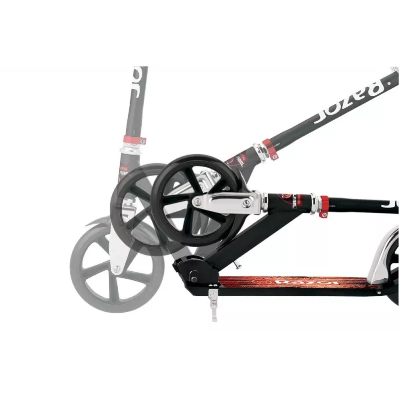 Kick scooter Razor A5 Lux — aluminiowa, 20 cm koła poliuretanowe, składana, regulowana wysokość kierownicy, maks. obciążenie 100 kg, czarna