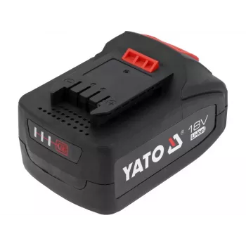 Bateria do narzędzi bezprzewodowych YATO YT-828463 — Li‑Ion 18V 4Ah, czerwona, wskaźnik ładowania
