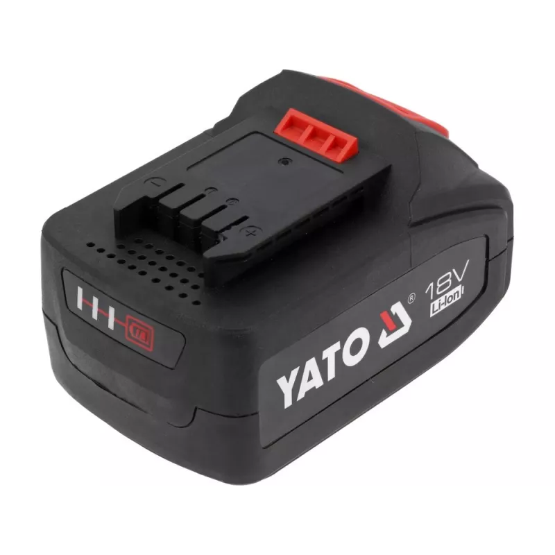 Bateria do narzędzi bezprzewodowych YATO YT-828463 — Li‑Ion 18V 4Ah, czerwona, wskaźnik ładowania