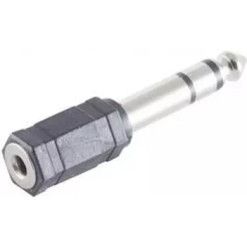 ShiverPeaks BS57061 Złącze przewodowe 6,3 mm 3,5 mm czarne stal nierdzewna