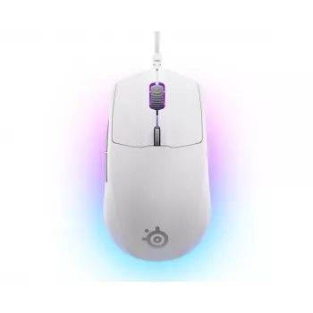 Mysz gamingowa STEELSERIES Rival 3 Gen 2 — optyczna, 8500 DPI, przewodowa USB Type-A, dla praworęcznych, biała, 77 g