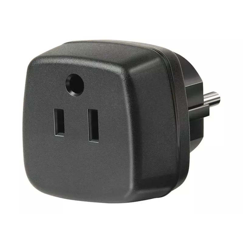 Adapter podróżny USA, Japonia / wtyczka z uziemieniem, przejściówka czarna