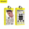 AWEI Bluetooth 5.0 T29 bezprzewodowe słuchawki TWS + stacja dokująca czarny/czarny