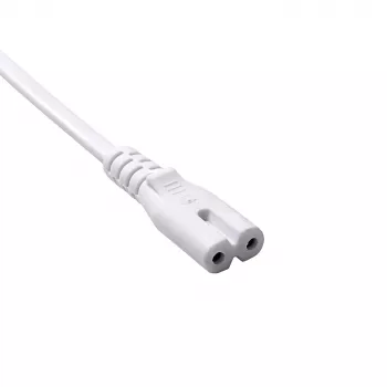 Kabel zasilający Akyga AK-RD-07A CEE 7/16 – IEC C7 (ósemka), CCA, 3 m, biały