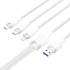 Kabel USB 2.0 A na 3-w-1 6A Vention CTRWG 1,5 m biały
