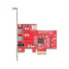 DeLOCK 90738 PCIe Firewire Adapter Wewnętrzny IEEE 1394 Czerwony