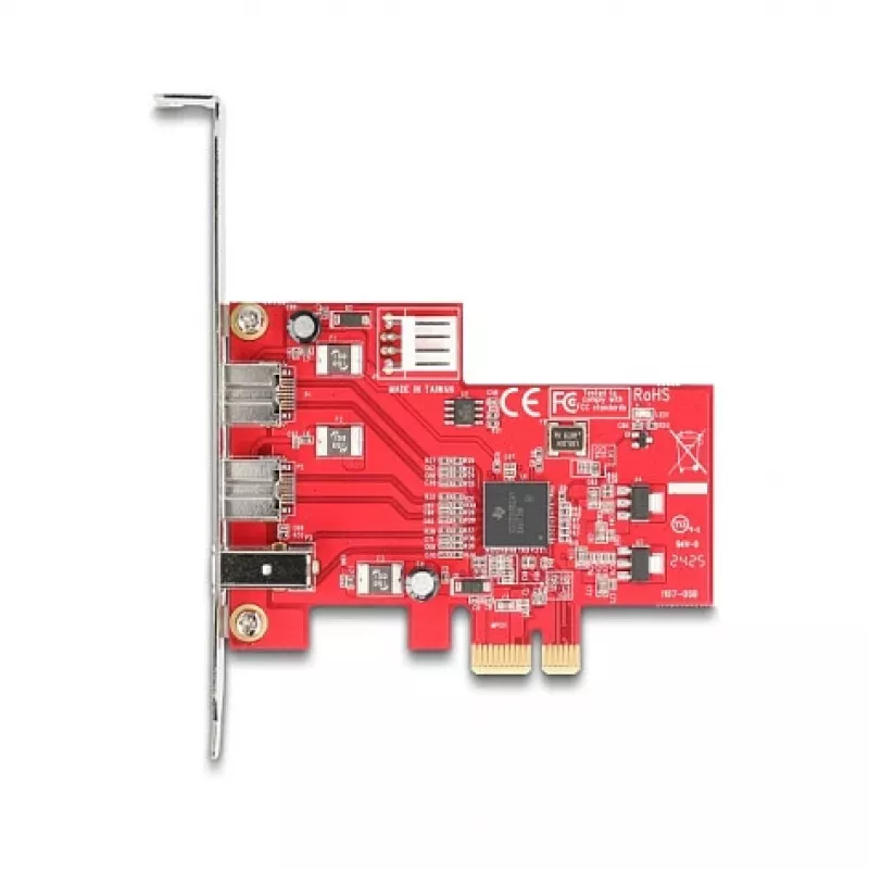 DeLOCK 90738 PCIe Firewire Adapter Wewnętrzny IEEE 1394 Czerwony