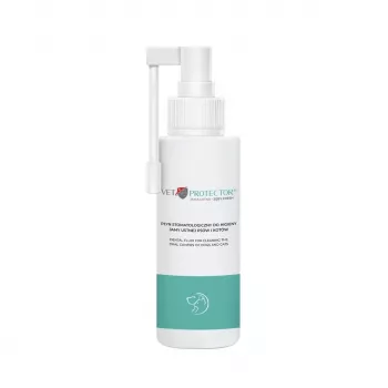 Płyn do pielęgnacji jamy ustnej JM Sante Vet Protector Fresh 100 ml dla psów i kotów, zapobieganie kamieniowi nazębnemu