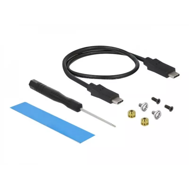 Obudowa SSD DeLOCK Zewnętrzna obudowa combo USB Type-C na dysk SSD M.2 NVMe PCIe lub SATA
