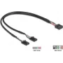 Wewnętrzny kabel USB DELOCK 84513 — USB 2.0 4-pin na 10-pin, 0,3 m, czarny