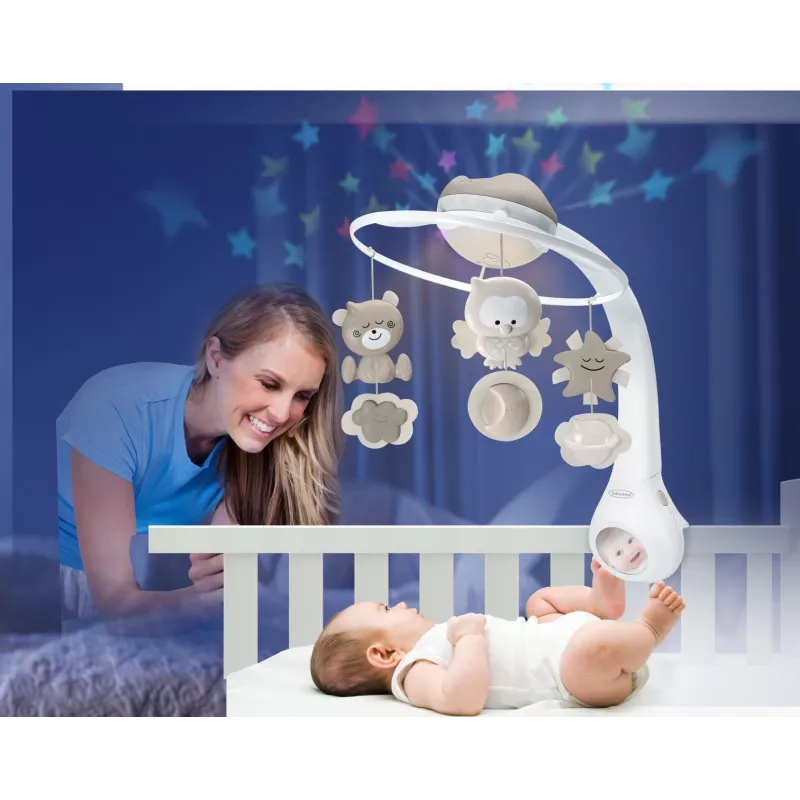 3in1 music projector carousel beige