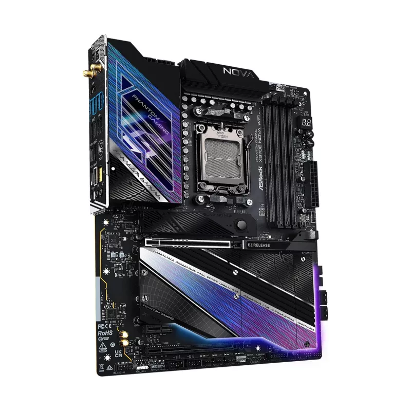 Płyta główna ASRock X870 NOVA WIFI — AMD X870, Socket AM5, ATX, 4× DIMM DDR5, 256GB, Wi‑Fi 6E, 2.5GbE