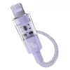 Kabel szybkiego ładowania USB-C na Lightning Baseus Gem 1 m 20 W fioletowy, oplocie nylonowe, 7-pinowe złącze Lightning